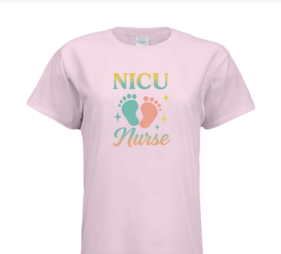 NICU NURSE FOOT PRINTS RAINBOW