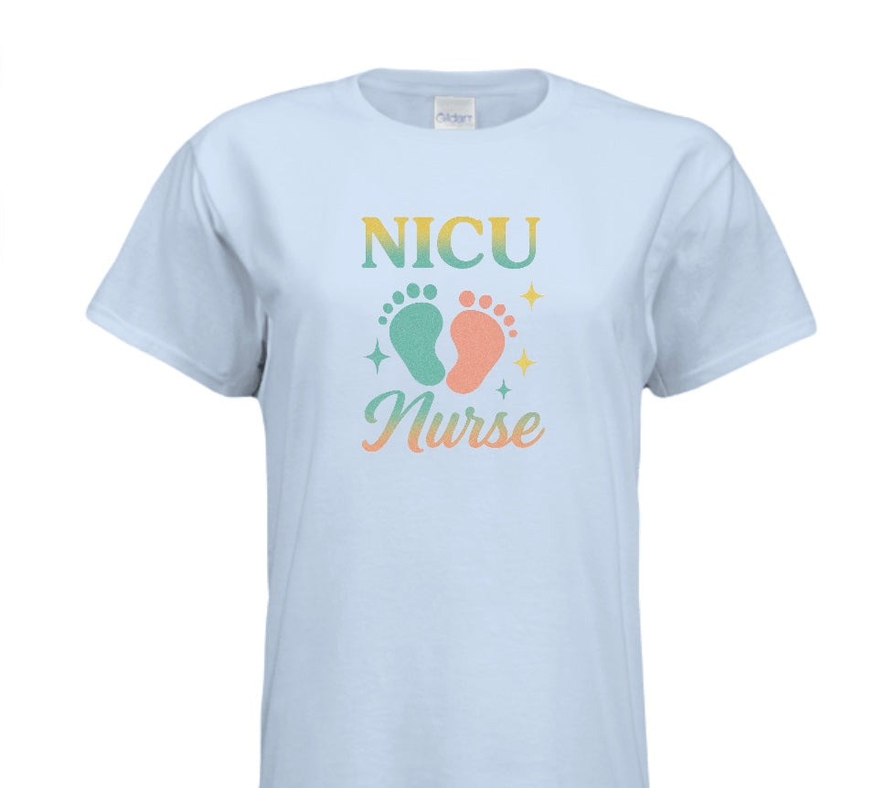 NICU NURSE FOOT PRINTS RAINBOW