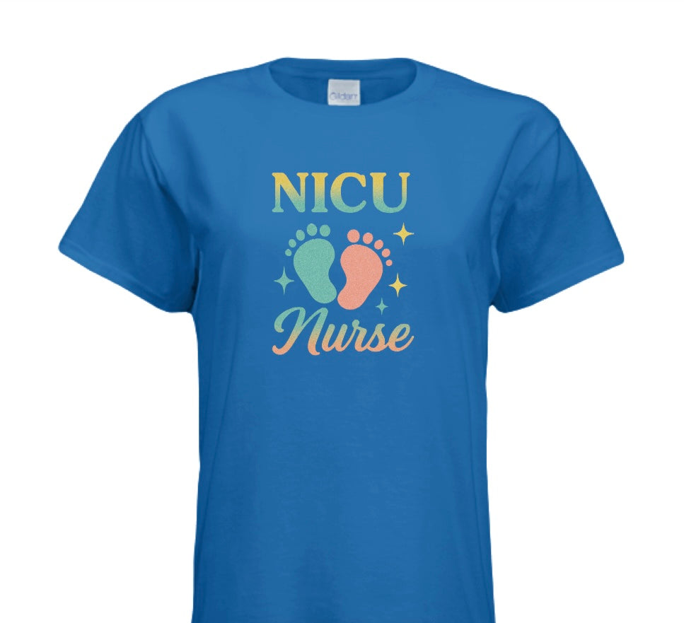 NICU NURSE FOOT PRINTS RAINBOW