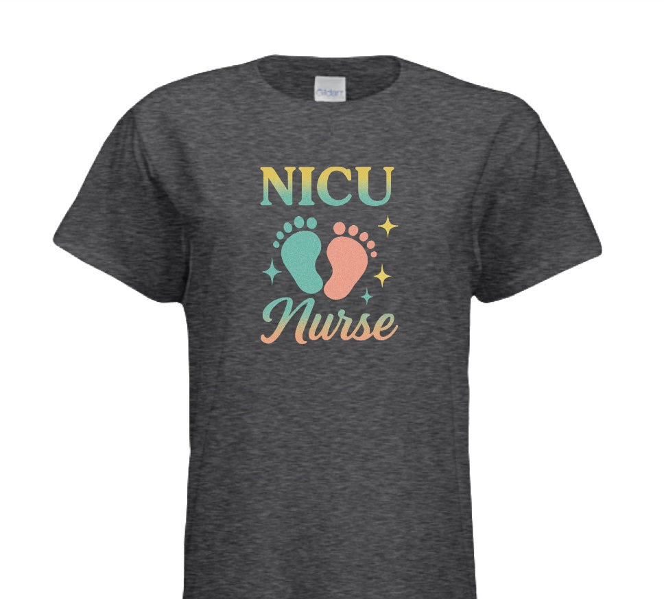 NICU NURSE FOOT PRINTS RAINBOW