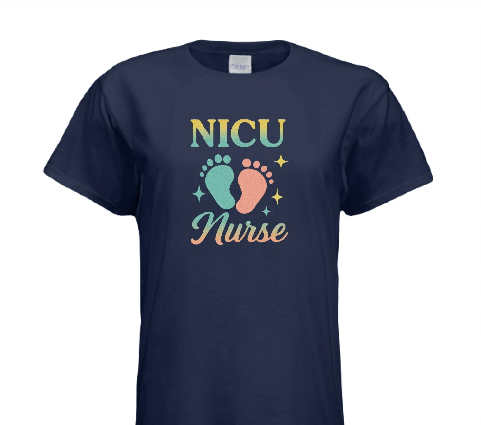 NICU NURSE FOOT PRINTS RAINBOW