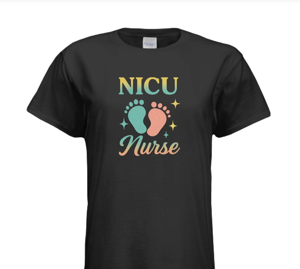 NICU NURSE FOOT PRINTS RAINBOW