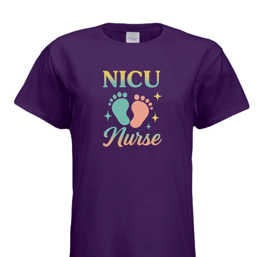 NICU NURSE FOOT PRINTS RAINBOW