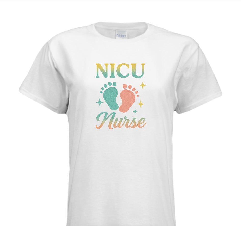 NICU NURSE FOOT PRINTS RAINBOW
