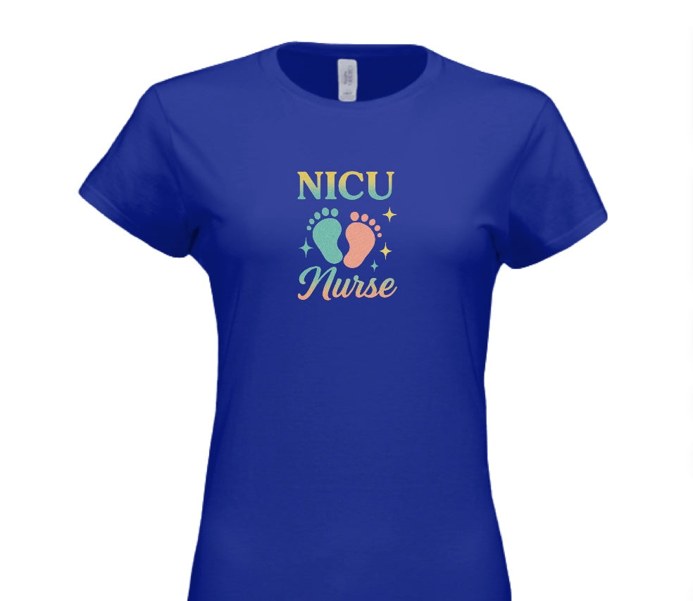 NICU NURSE FOOT PRINTS RAINBOW