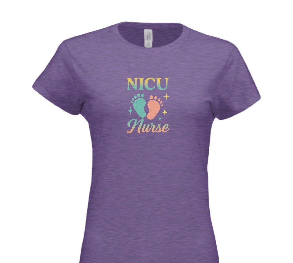 NICU NURSE FOOT PRINTS RAINBOW