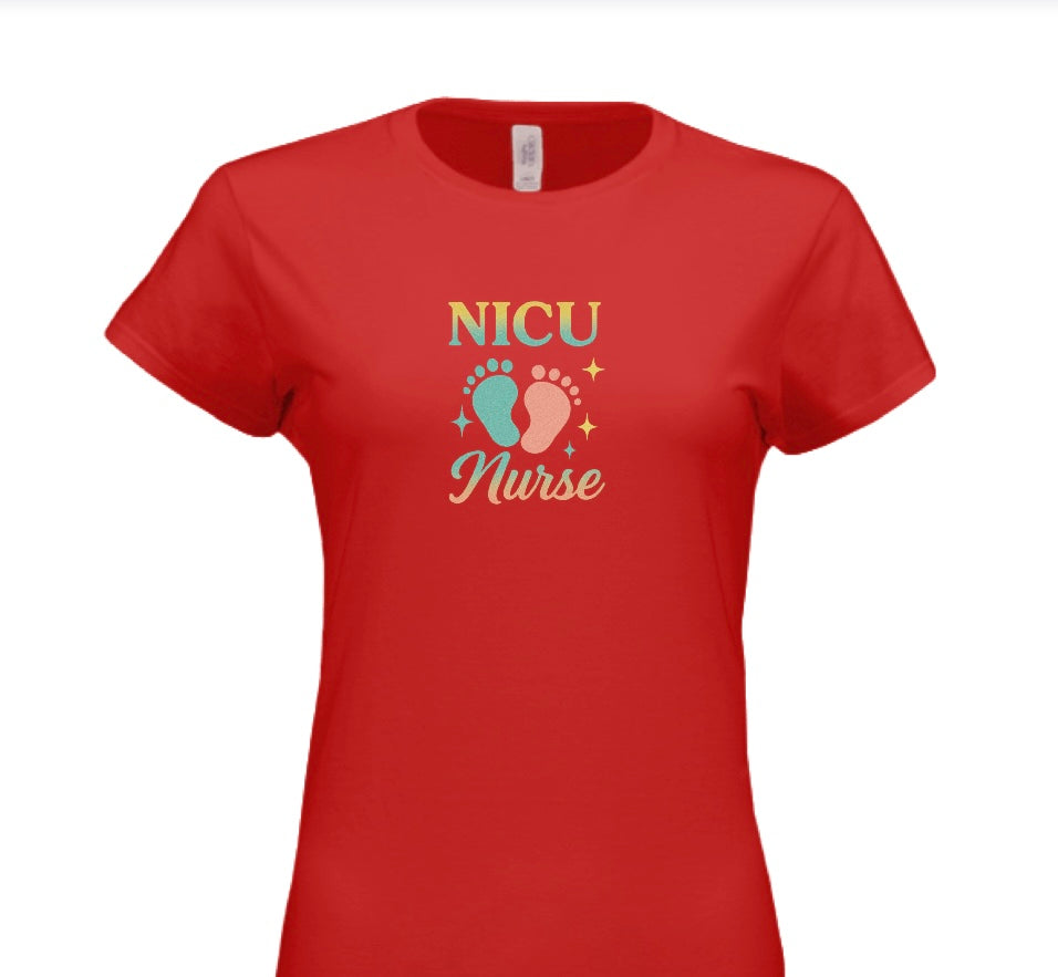 NICU NURSE FOOT PRINTS RAINBOW