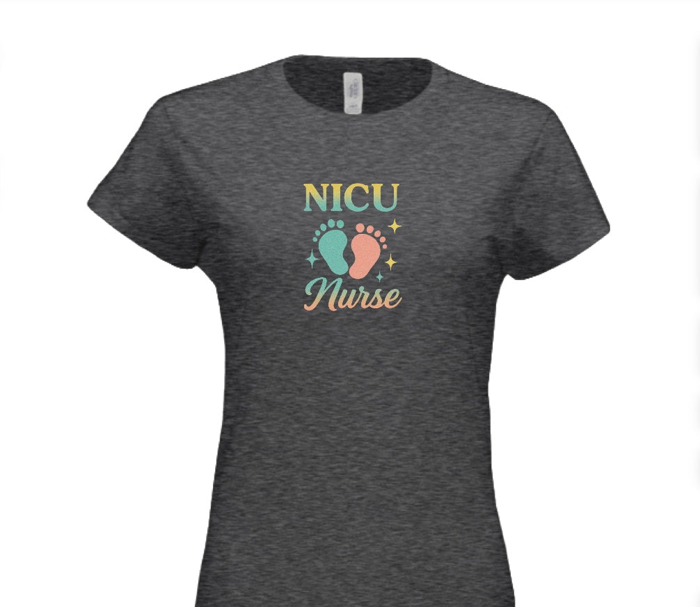NICU NURSE FOOT PRINTS RAINBOW