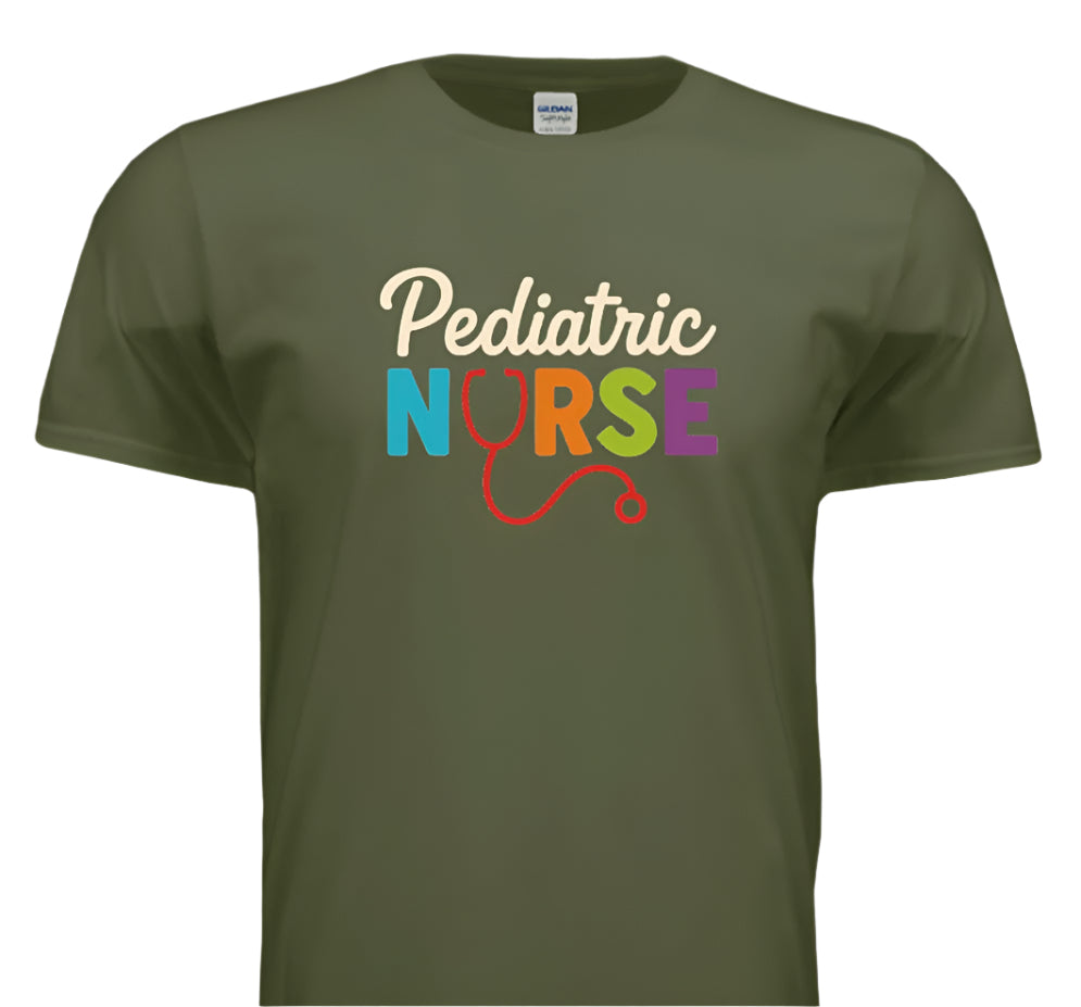 “Pediatric Nurse – Healing Little Hearts in Style”-Cursive style lettering