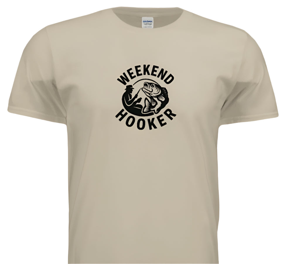 “Catch of the Day – Weekend Hooker Shirt”- Black Logo