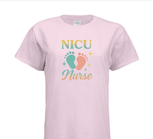 NICU NURSE FOOT PRINTS RAINBOW